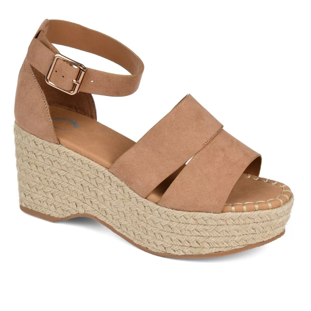Journee Collection Womens Takara Espadrille Wedge Platform Sandal